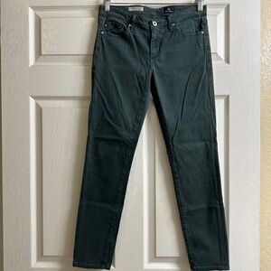 AG Adriano Goldschmeid Pants Size 27R The Stevie Ankle Slim Straight Green